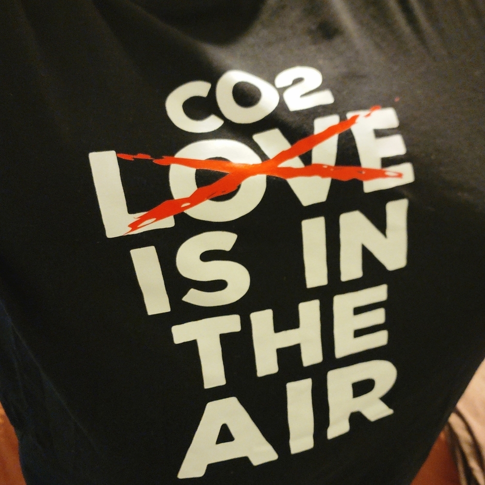 Mens XXL Black 100% Cotton Tee Love EUC